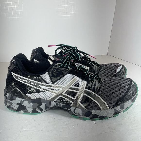 ASICS Gel-Noosa Tri 8 Women’s Running Shoes US 8.5 Storm Lightning Mint Lace Up - Picture 1 of 10
